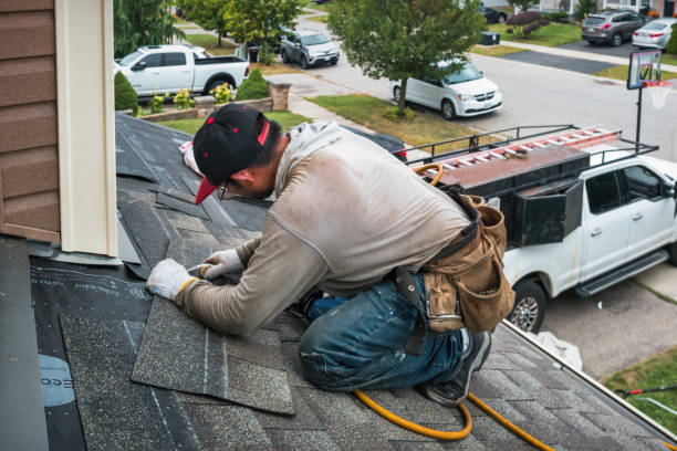 Professional Roofing technician working in East Homer, NY